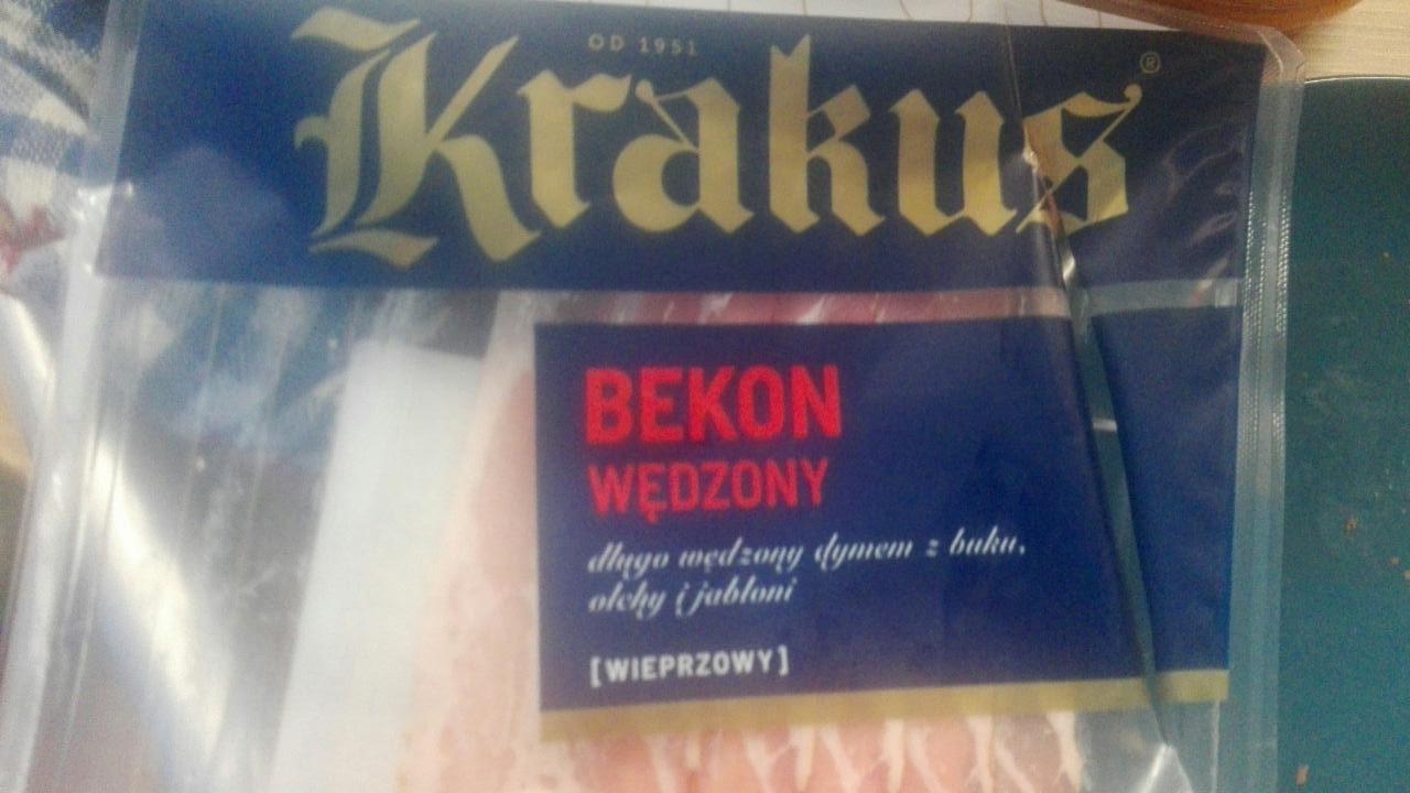 Zdjęcia - Bekon wieprzowy surowy wędzony Krakus