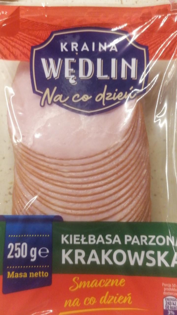 Zdjęcia - Kiełbasa krakowska parzona w plastrach Kraina Wędlin