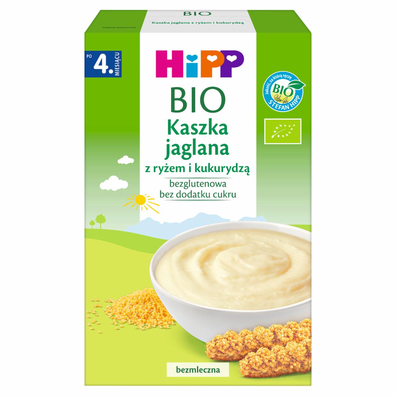 Zdjęcia - BIO Kaszka jaglana z ryżem i kukurydzą po 4. miesiącu 200 g HiPP