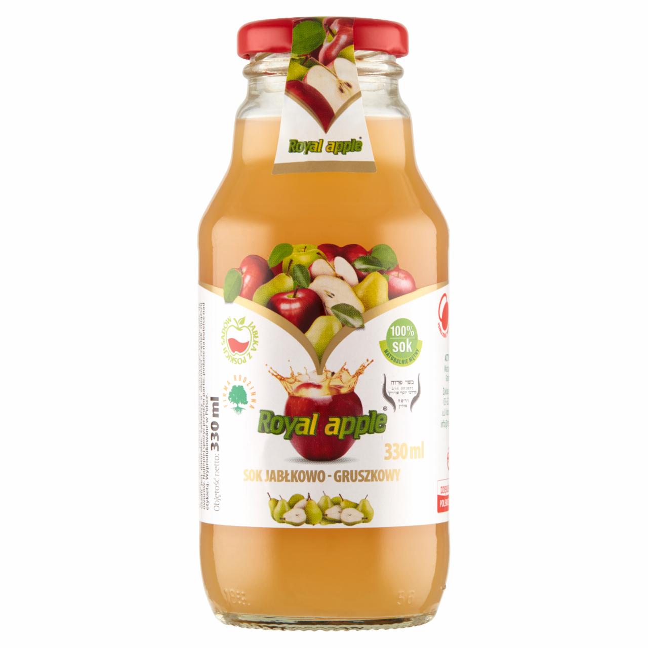 Zdjęcia - Royal apple Sok 100 % jabłkowo-gruszkowy tłoczony 330 ml