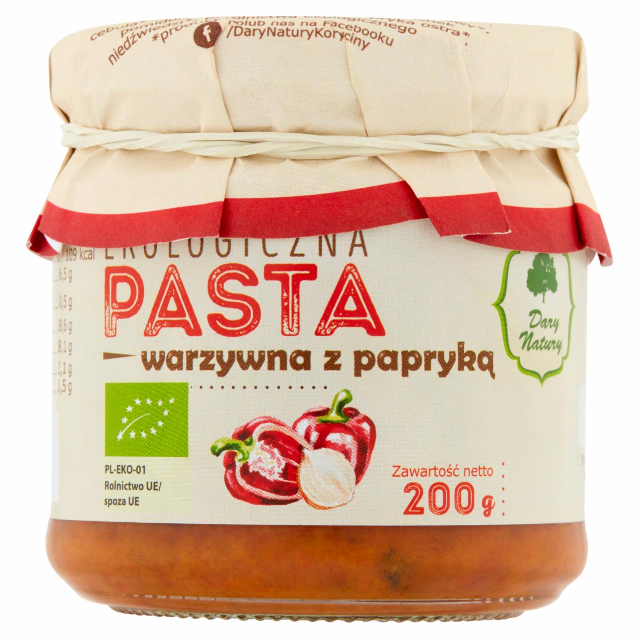 Zdjęcia - Dary Natury Ekologiczna pasta warzywna z papryką 200 g