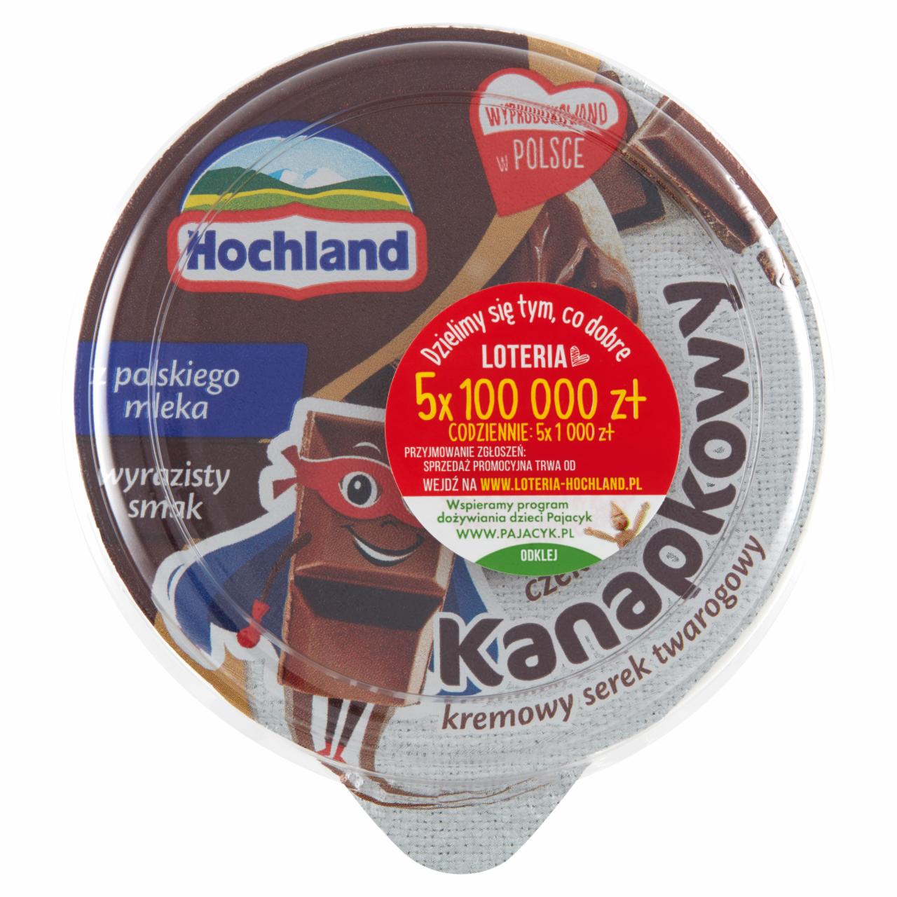 Zdjęcia - Hochland Kanapkowy kremowy serek twarogowy czekoladowy 130 g