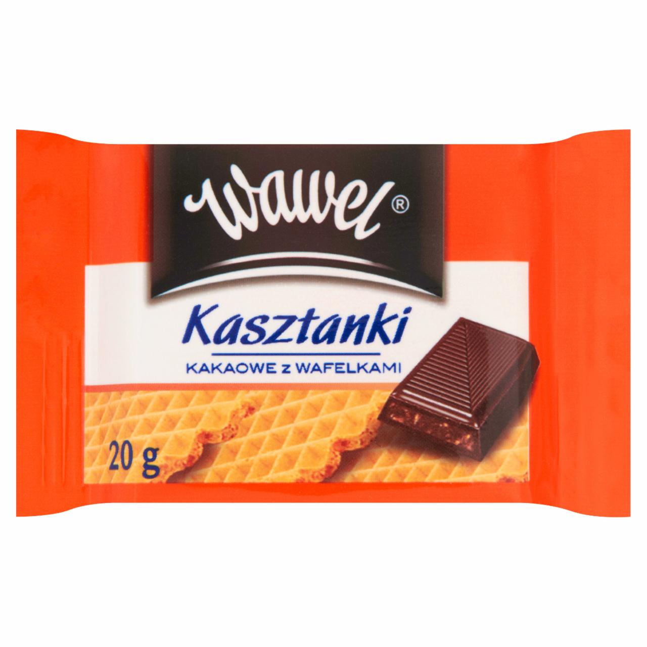 Zdjęcia - Wawel Kasztanki kakaowe z wafelkami Czekolada nadziewana 20 g