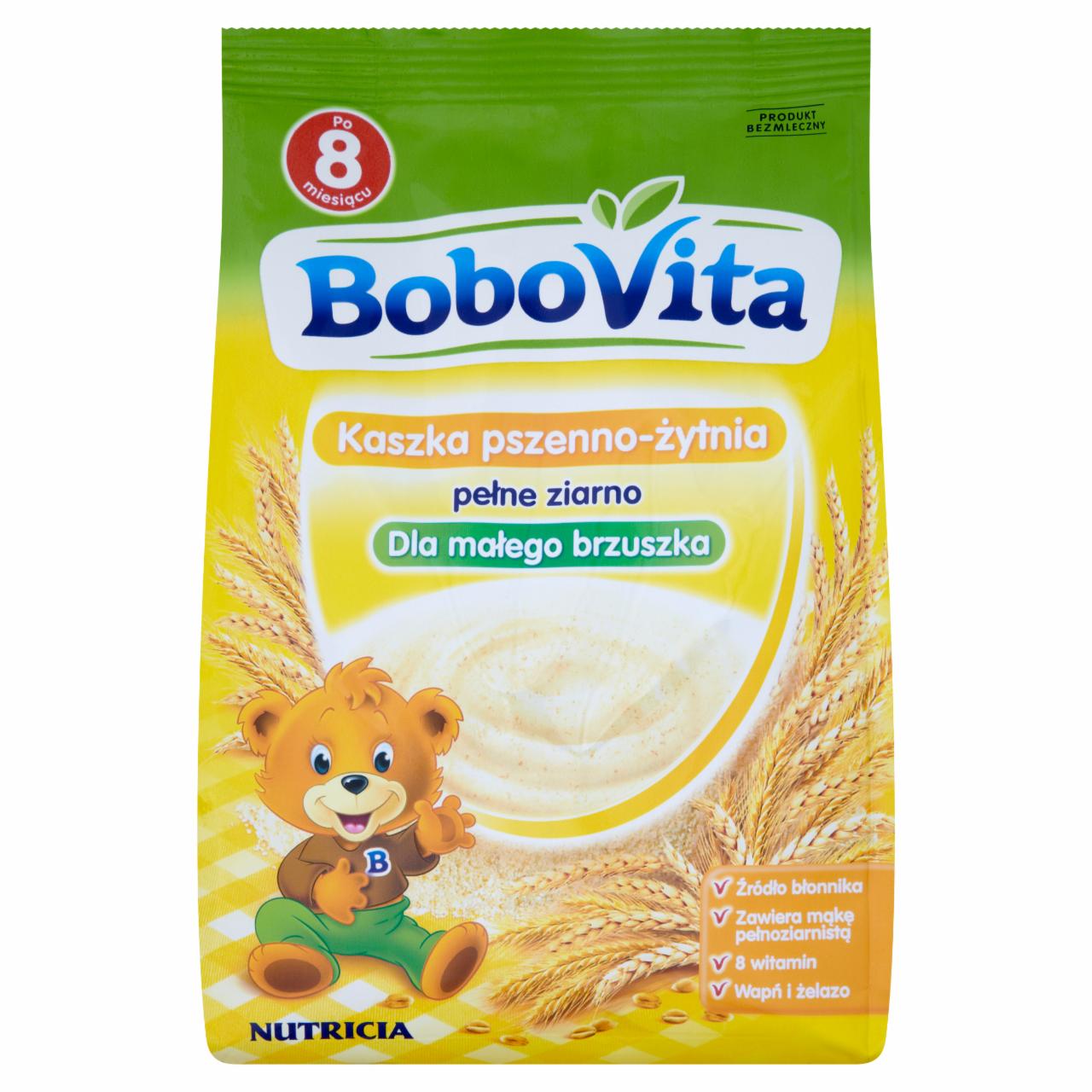 Zdjęcia - BoboVita Dla małego brzuszka Kaszka pszenno-żytnia pełne ziarno po 8 miesiącu 180 g
