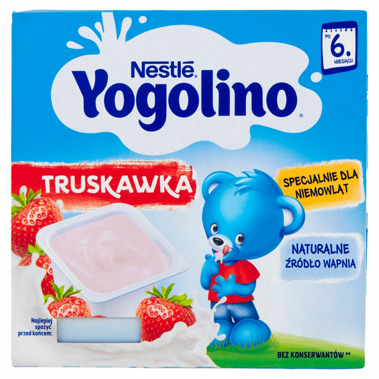 Zdjęcia - Nestlé Yogolino Deserek mleczno-owocowy truskawka dla niemowląt po 6. miesiącu 400 g (4 x 100 g)