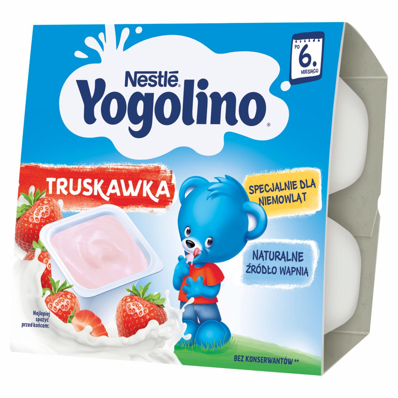 Zdjęcia - Nestlé Yogolino Deserek mleczno-owocowy truskawka dla niemowląt po 6. miesiącu 400 g (4 x 100 g)