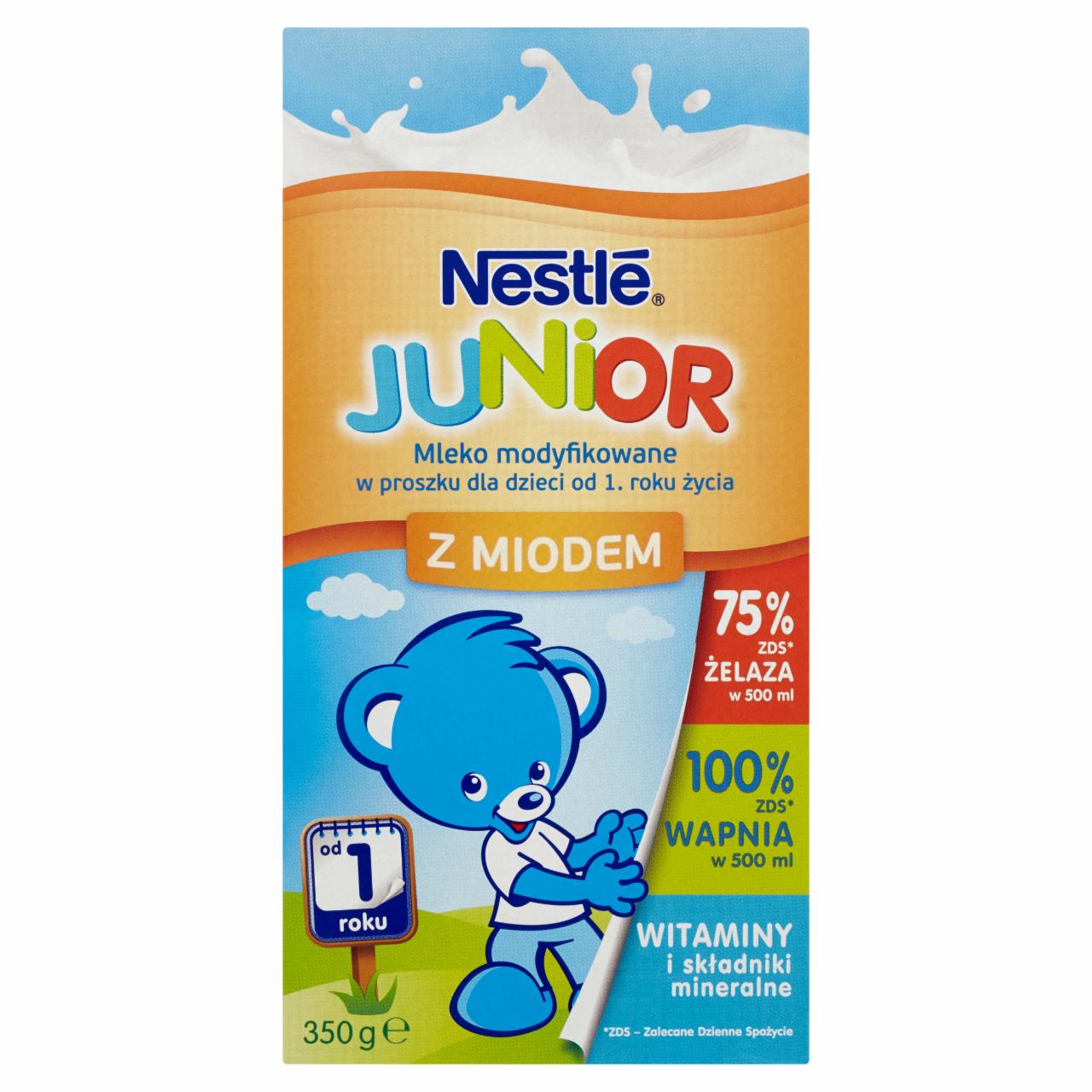 Zdjęcia - Nestlé Junior Mleko modyfikowane w proszku dla dzieci od 1. roku życia z miodem 350 g