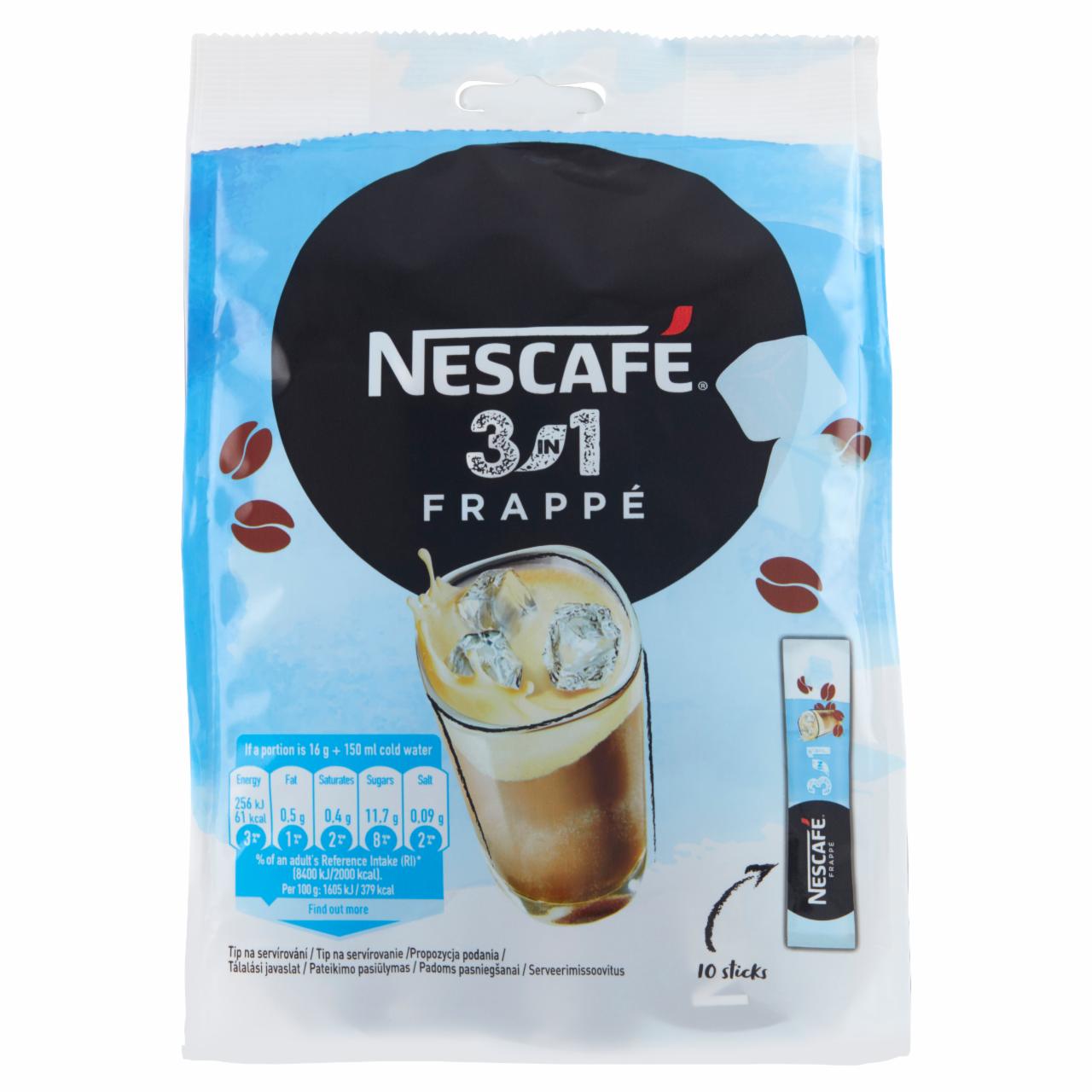 Zdjęcia - Nescafé 3in1 Frappé Rozpuszczalny napój kawowy 160 g (10 x 16 g)