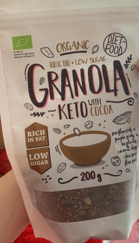 Zdjęcia - Organic Keto Granola with Cocoa Diet Food