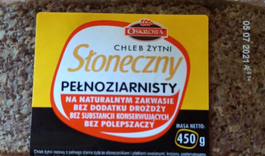 Zdjęcia - chleb żytni słoneczny pełnoziarnisty Oskroba