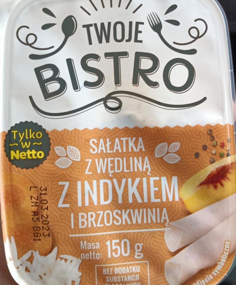 Zdjęcia - sałatka z wędlina z Indykiem i brzoskwinią Twoje bistro