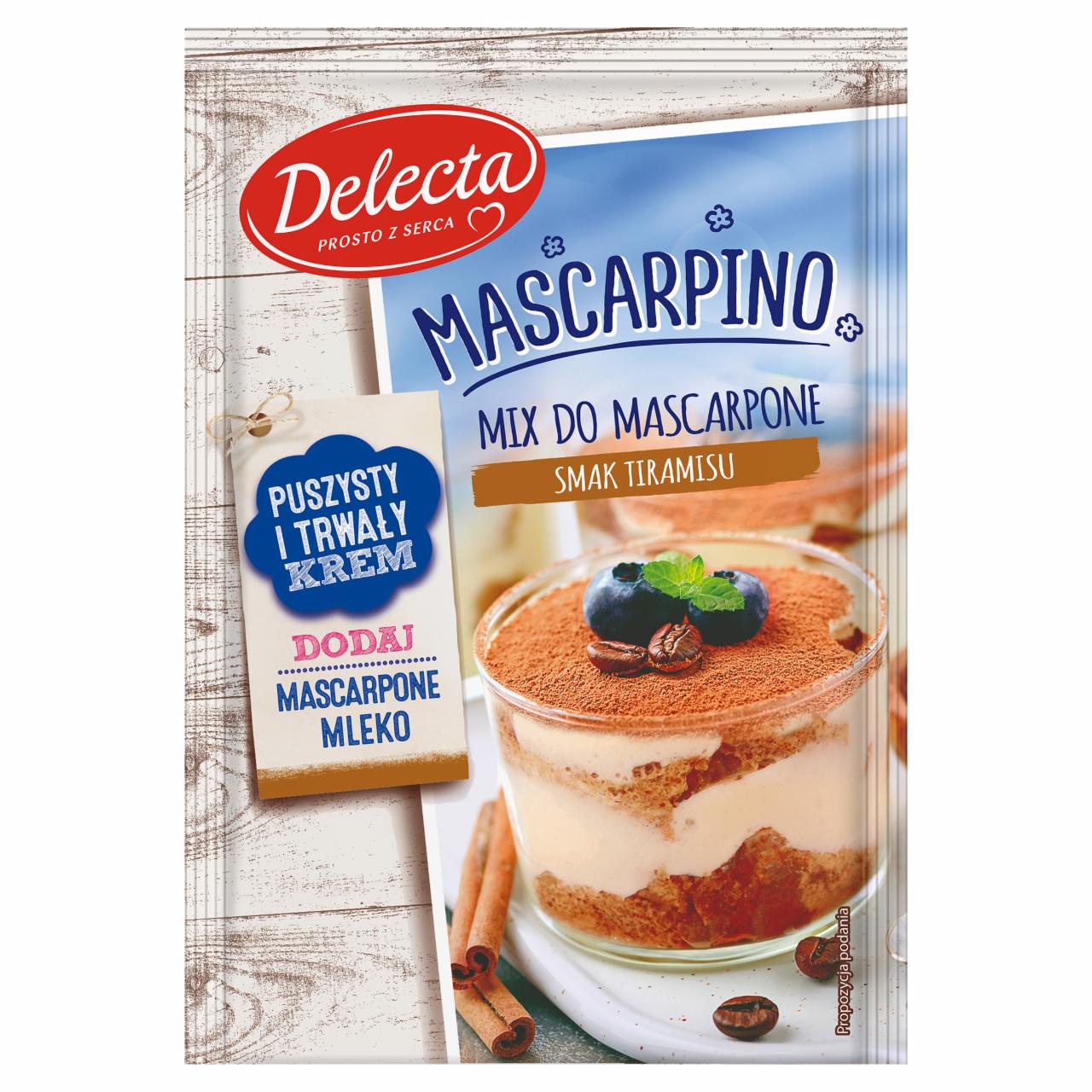 Zdjęcia - Delecta Mascarpino Mix do mascarpone smak tiramisu 50 g