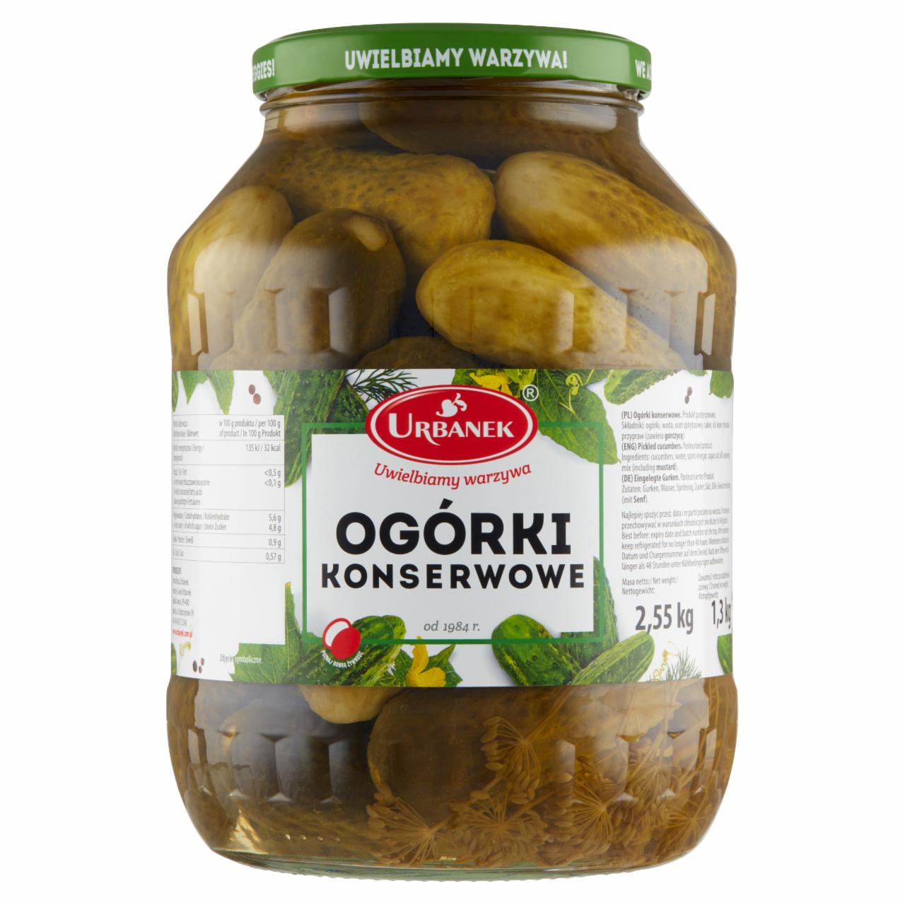 Zdjęcia - Urbanek Ogórki konserwowe 2,55 kg