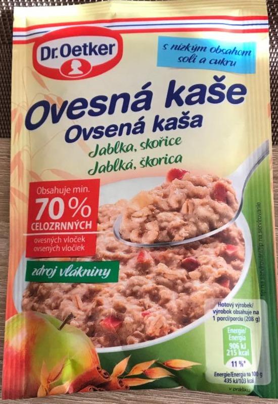 Zdjęcia - Ovesná kaše Jablka, skořice Dr.Oetker