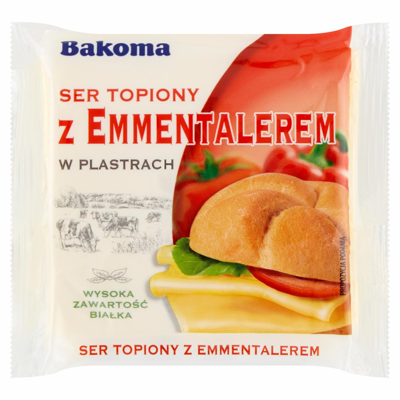 Zdjęcia - Bakoma Ser topiony z emmentalerem w plastrach 130 g (7 sztuk)