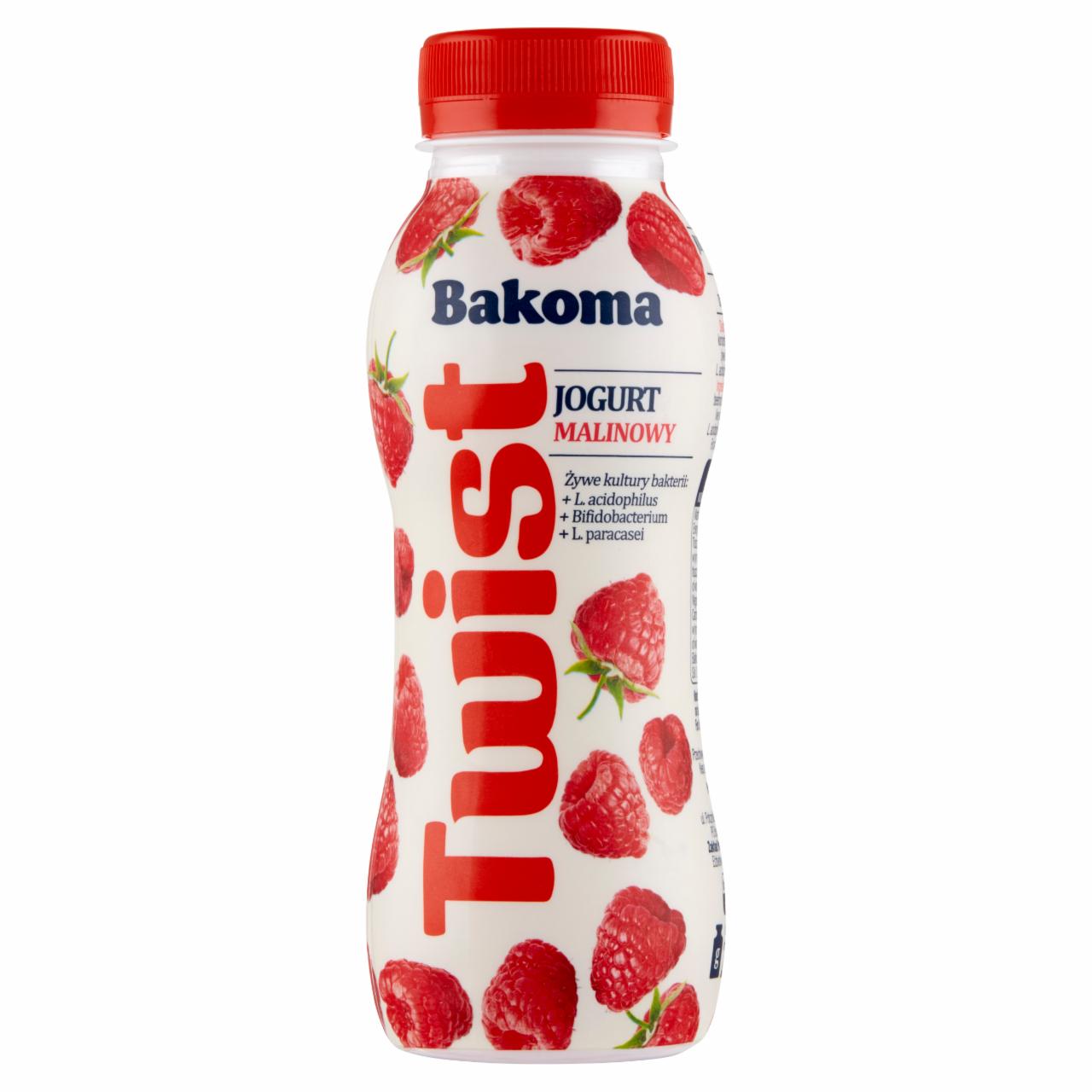 Zdjęcia - Bakoma Twist Jogurt malinowy 250 g