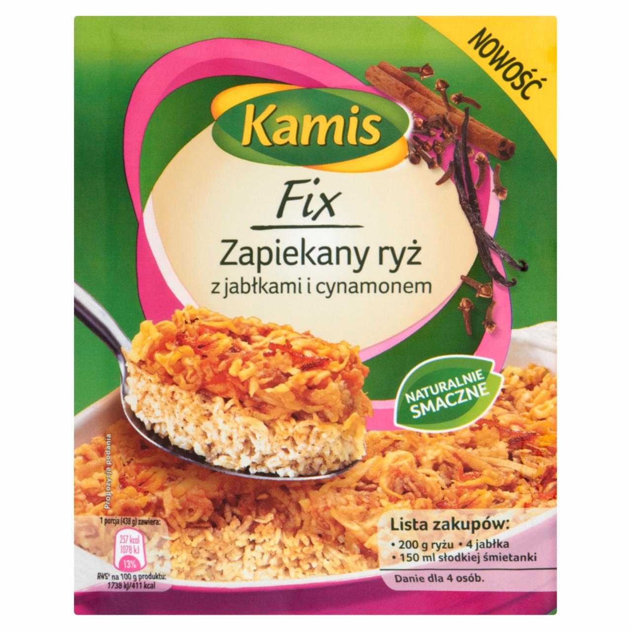 Zdjęcia - Kamis Fix Zapiekany ryż z jabłkami i cynamonem 50 g