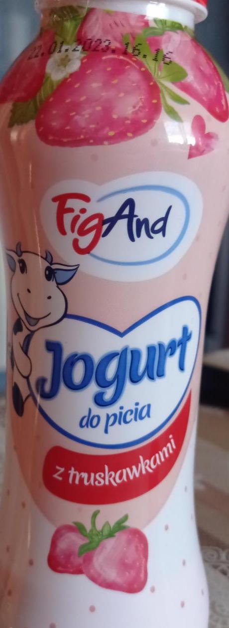 Zdjęcia - Jogurt do picia z truskawkami FigAnd