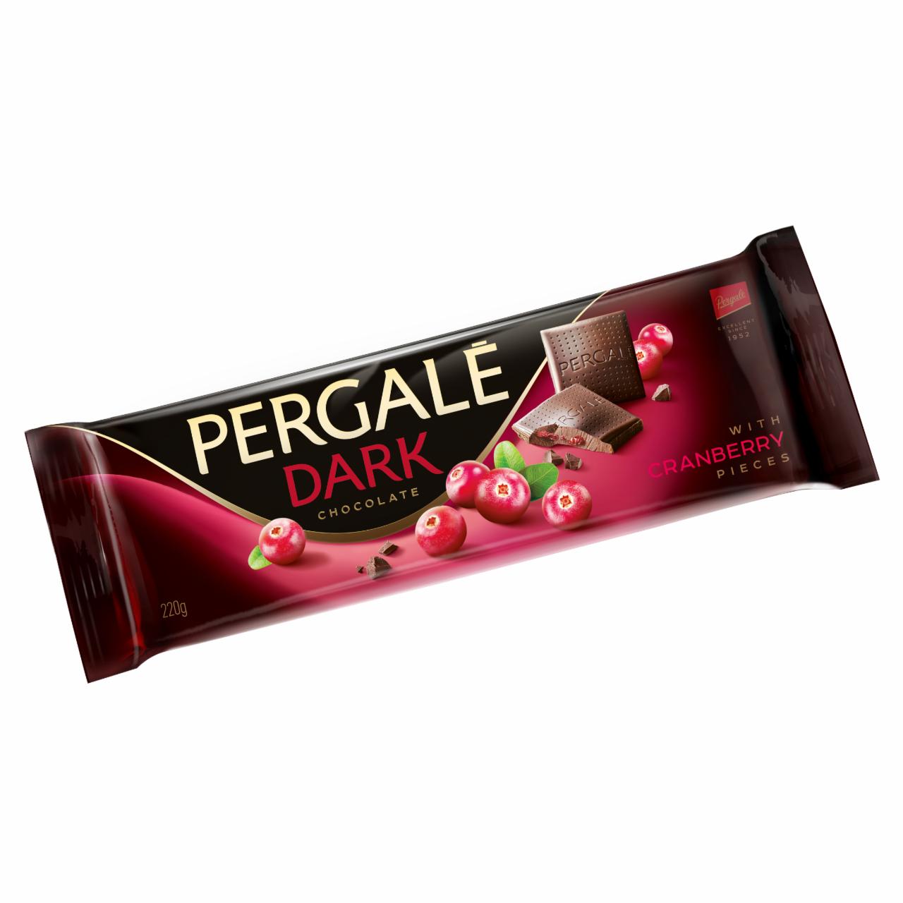 Zdjęcia - Pergalë Czekolada gorzka z kawałkami żurawiny 220 g