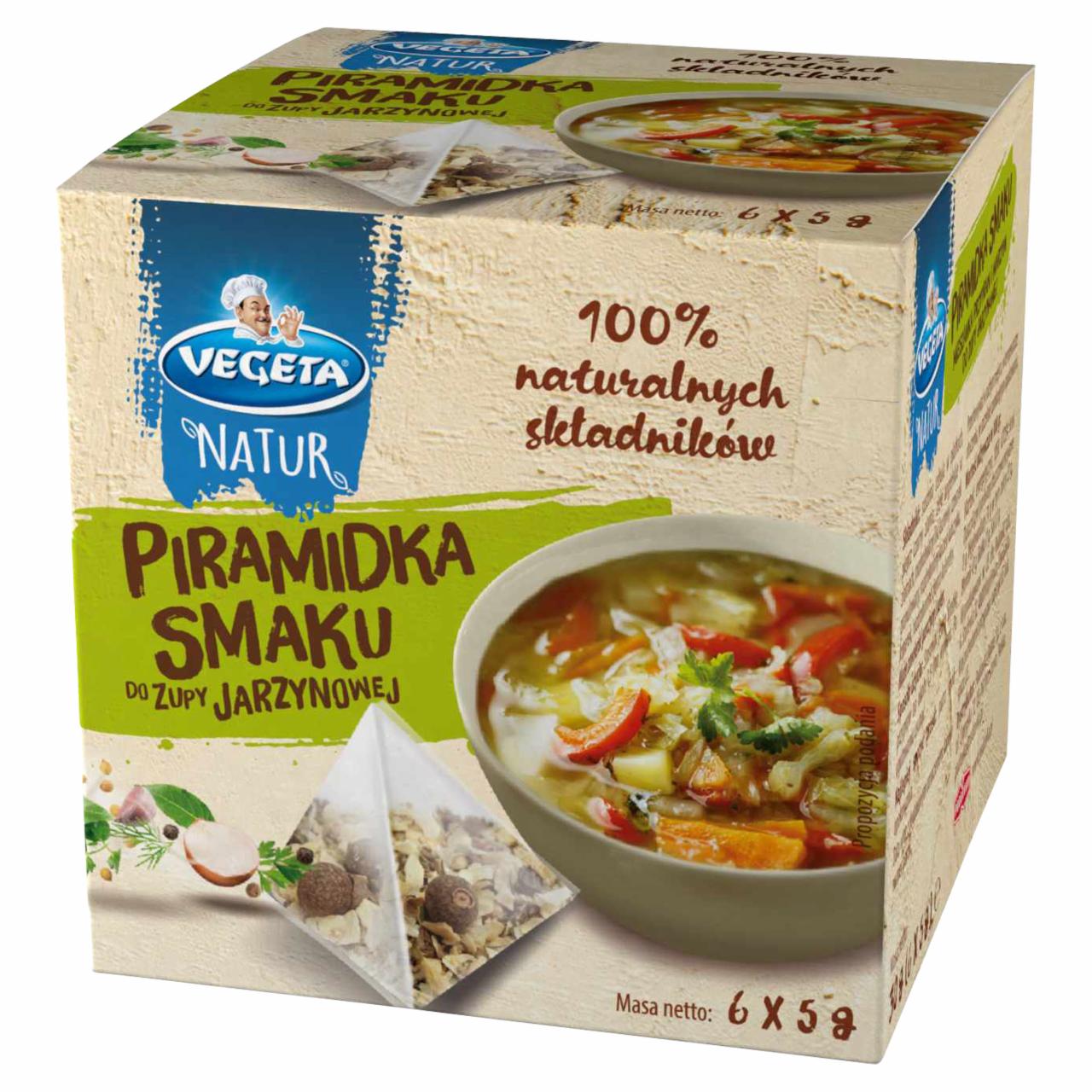 Zdjęcia - Vegeta Natur Piramidka smaku do zupy jarzynowej 30 g (6 x 5 g)