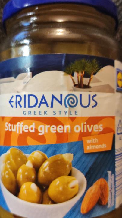 Zdjęcia - Stuffed green olives with almonds (zielone oliwki nadziewane migdałami w zalewie) Eridanous