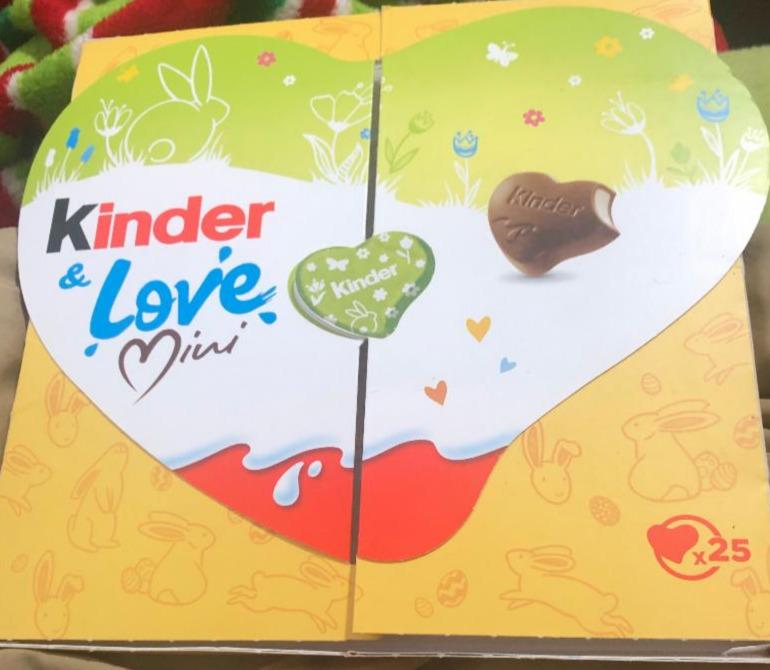 Zdjęcia - Kinder Love Mini Figurka z mlecznej czekolady z mlecznym nadzieniem 107 g (25 sztuk)