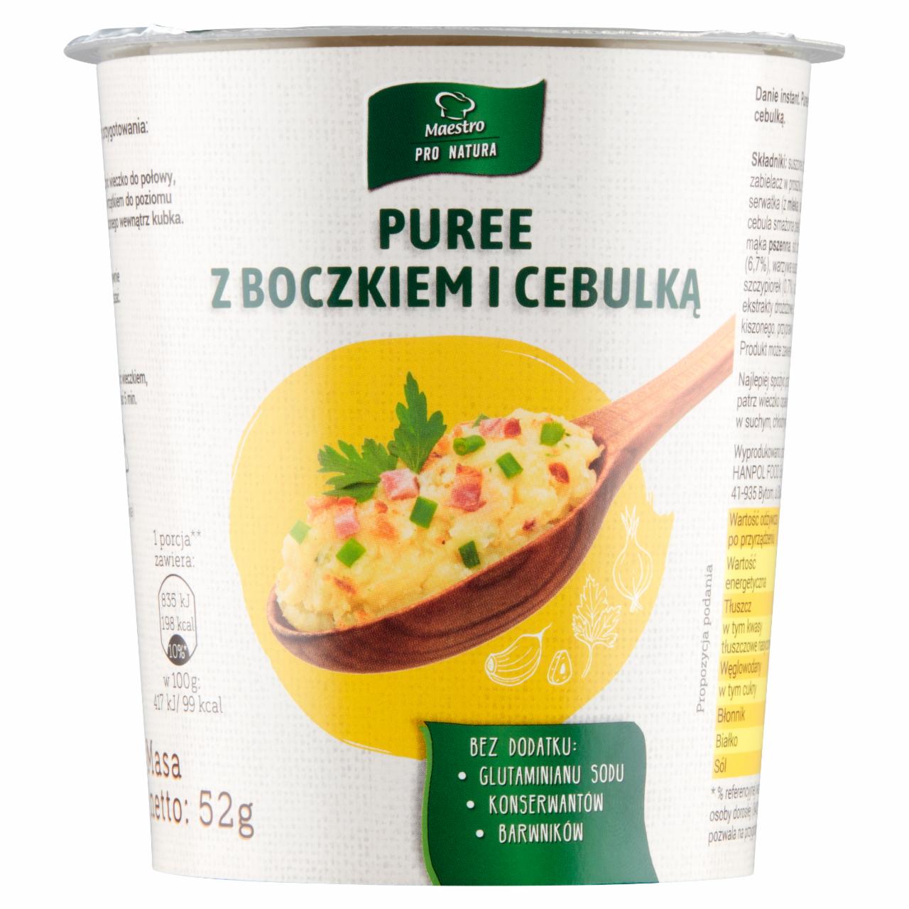 Zdjęcia - Maestro Pro Natura Puree z boczkiem i cebulką 52 g