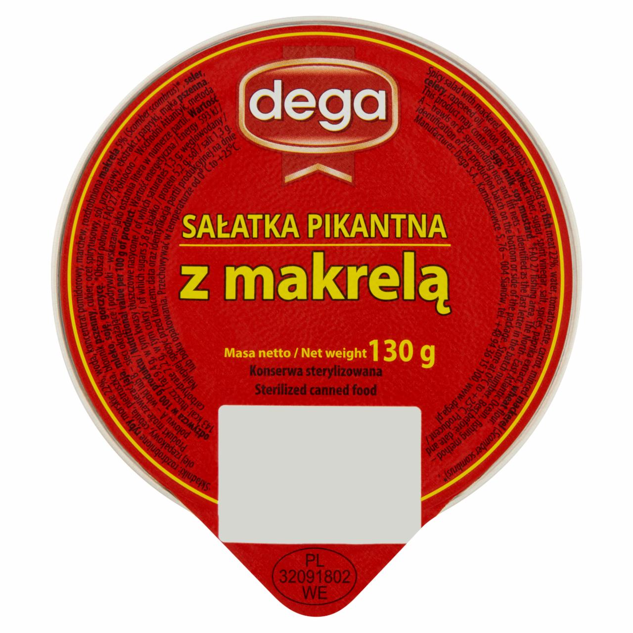 Zdjęcia - Sałatka pikantna z makrelą Dega