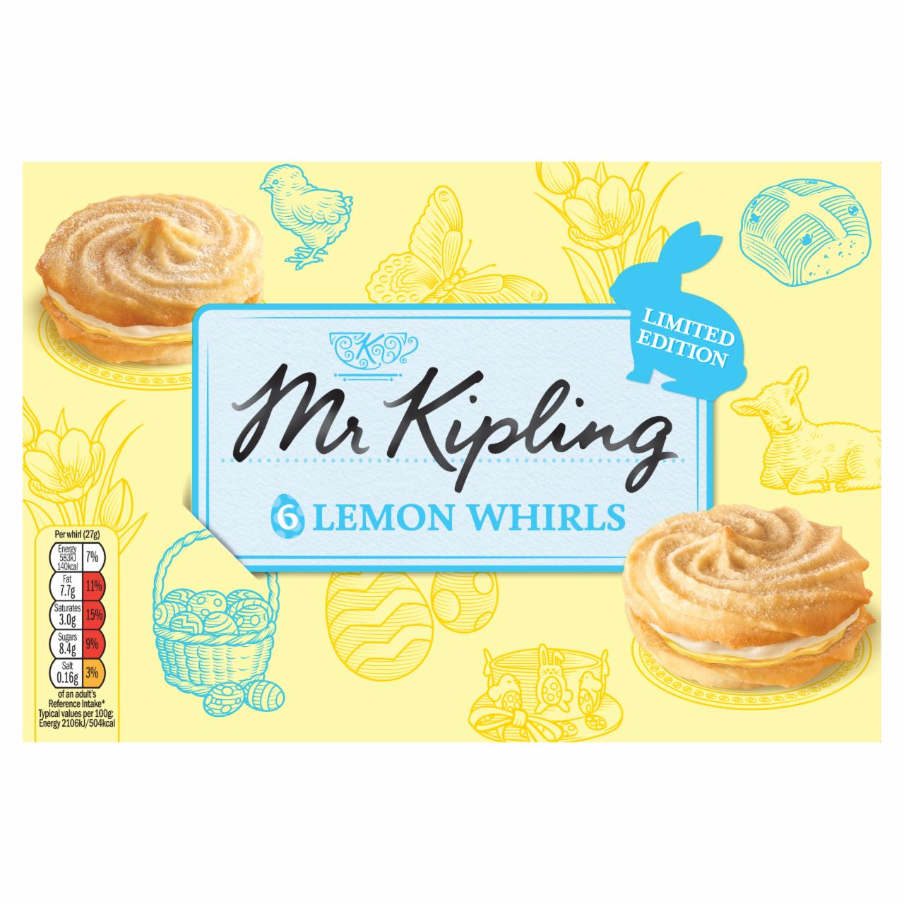 Zdjęcia - Mr Kipling Kruche ciasteczka z masą maślaną i nadzieniem o smaku cytrynowym 6 sztuk