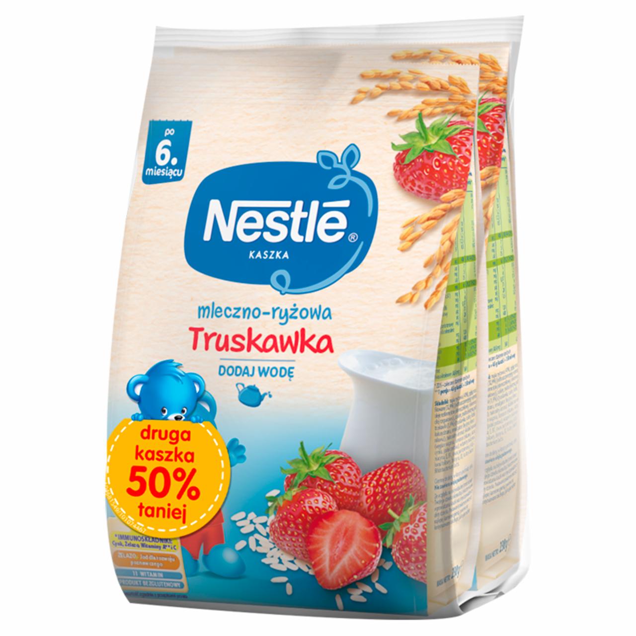 Zdjęcia - Nestlé Kaszka mleczno-ryżowa truskawka po 6. miesiącu 460 g (2 x 230 g)