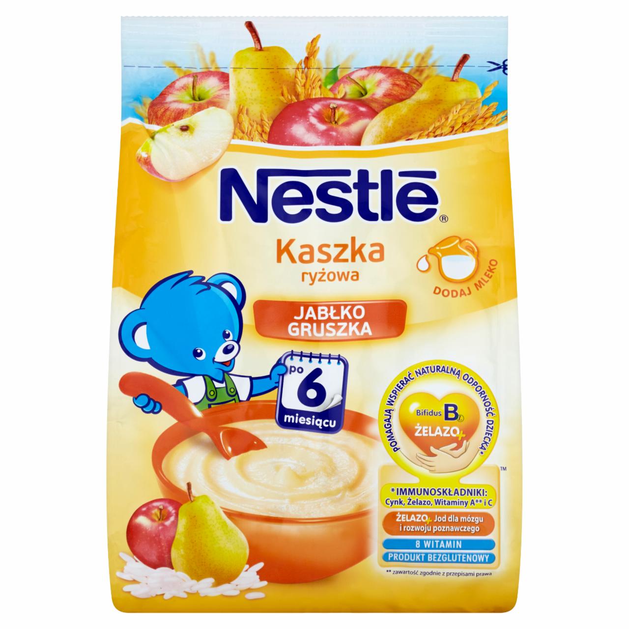 Zdjęcia - Nestlé Kaszka ryżowa bezmleczna jabłko gruszka dla niemowląt po 6. miesiącu 180 g