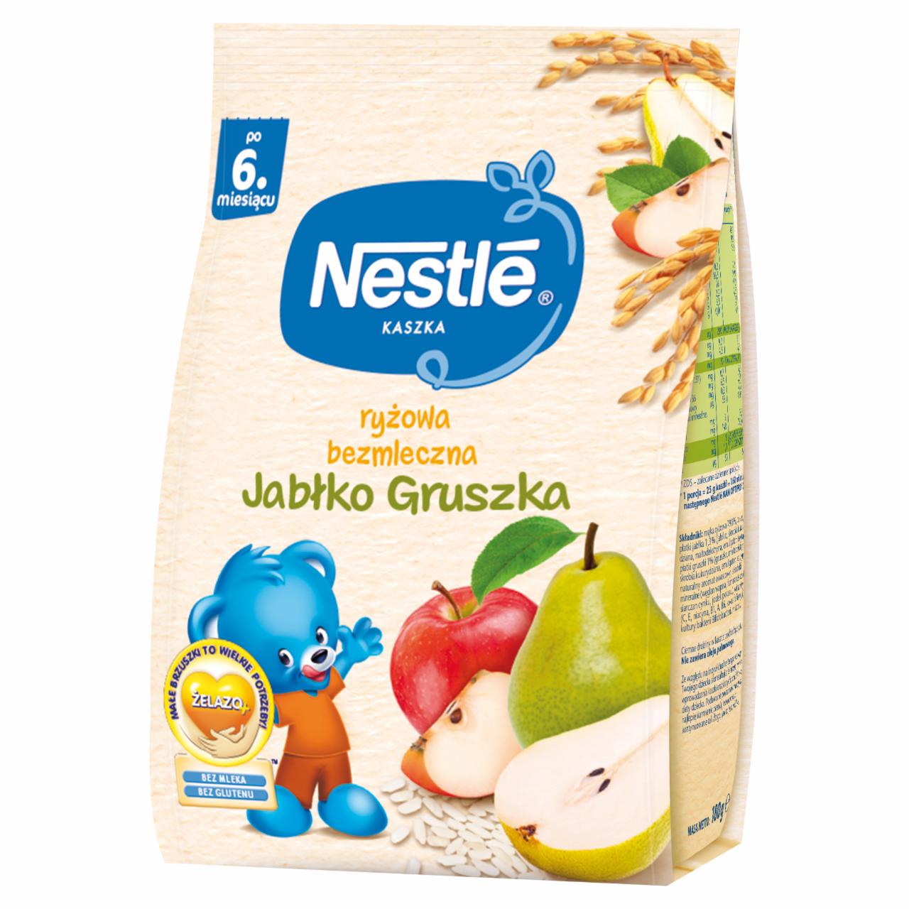 Zdjęcia - Nestlé Kaszka ryżowa bezmleczna jabłko gruszka dla niemowląt po 6. miesiącu 180 g