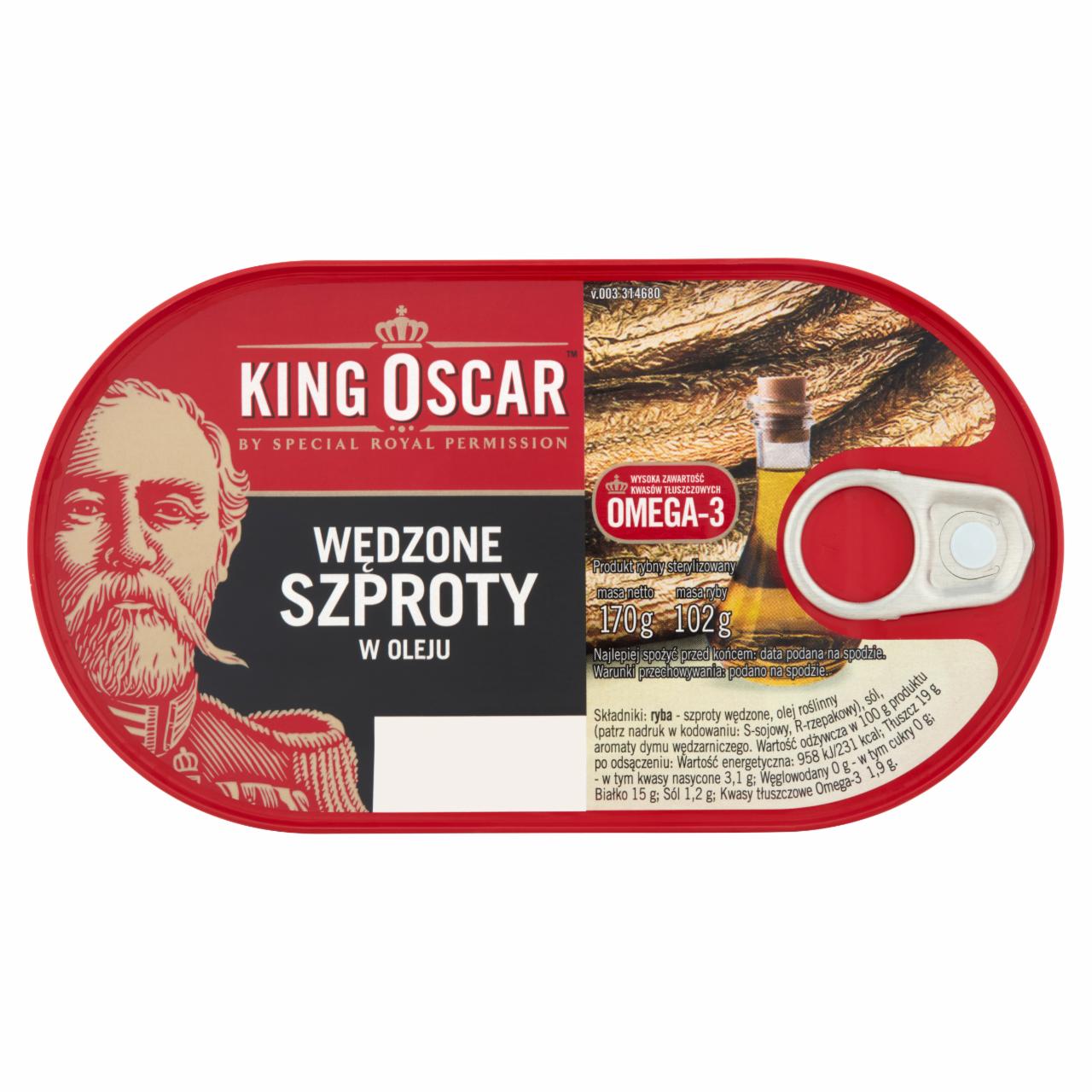 Zdjęcia - King Oscar Wędzone szproty w oleju 170 g