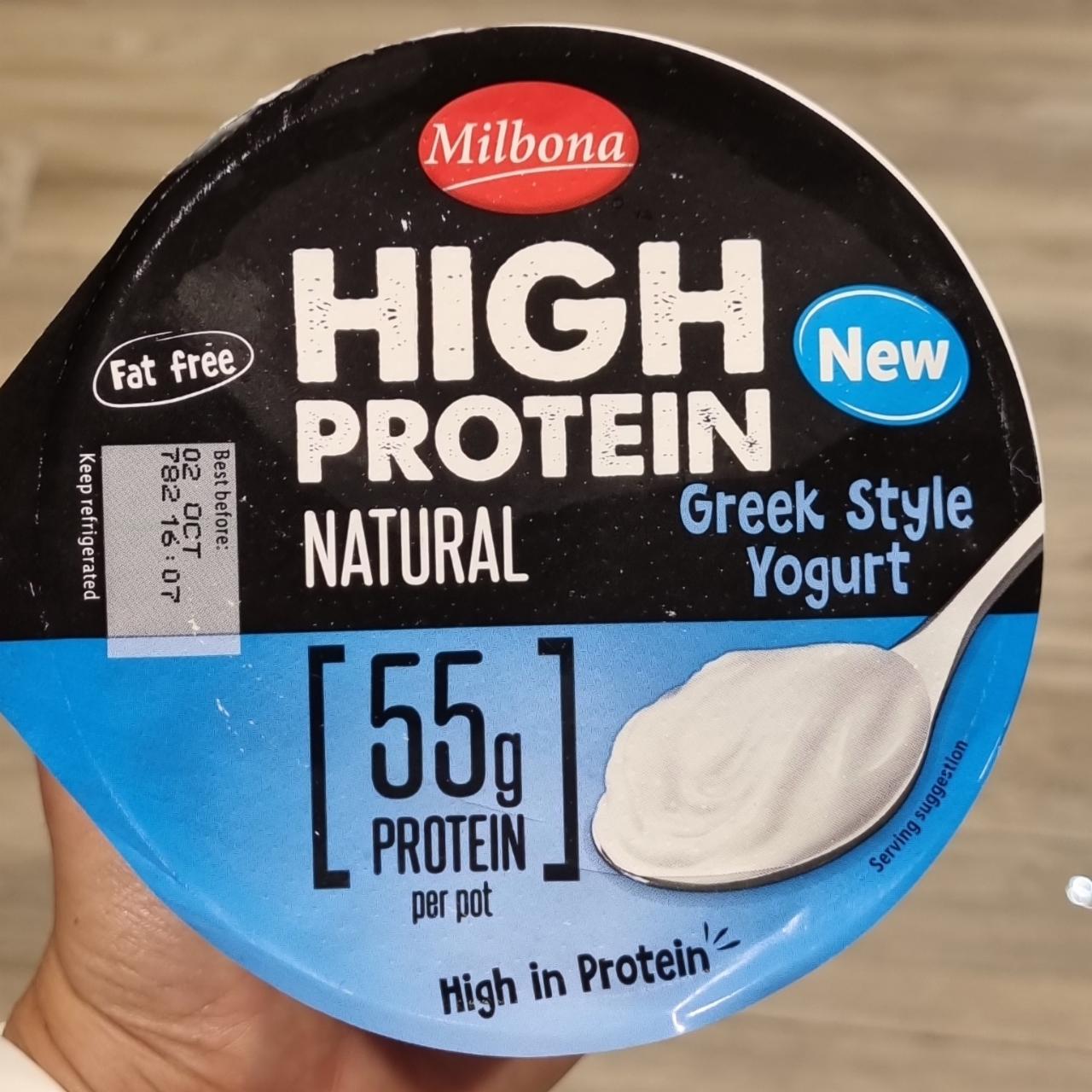 Zdjęcia - High protein Natural Greek style yogurt Milbona