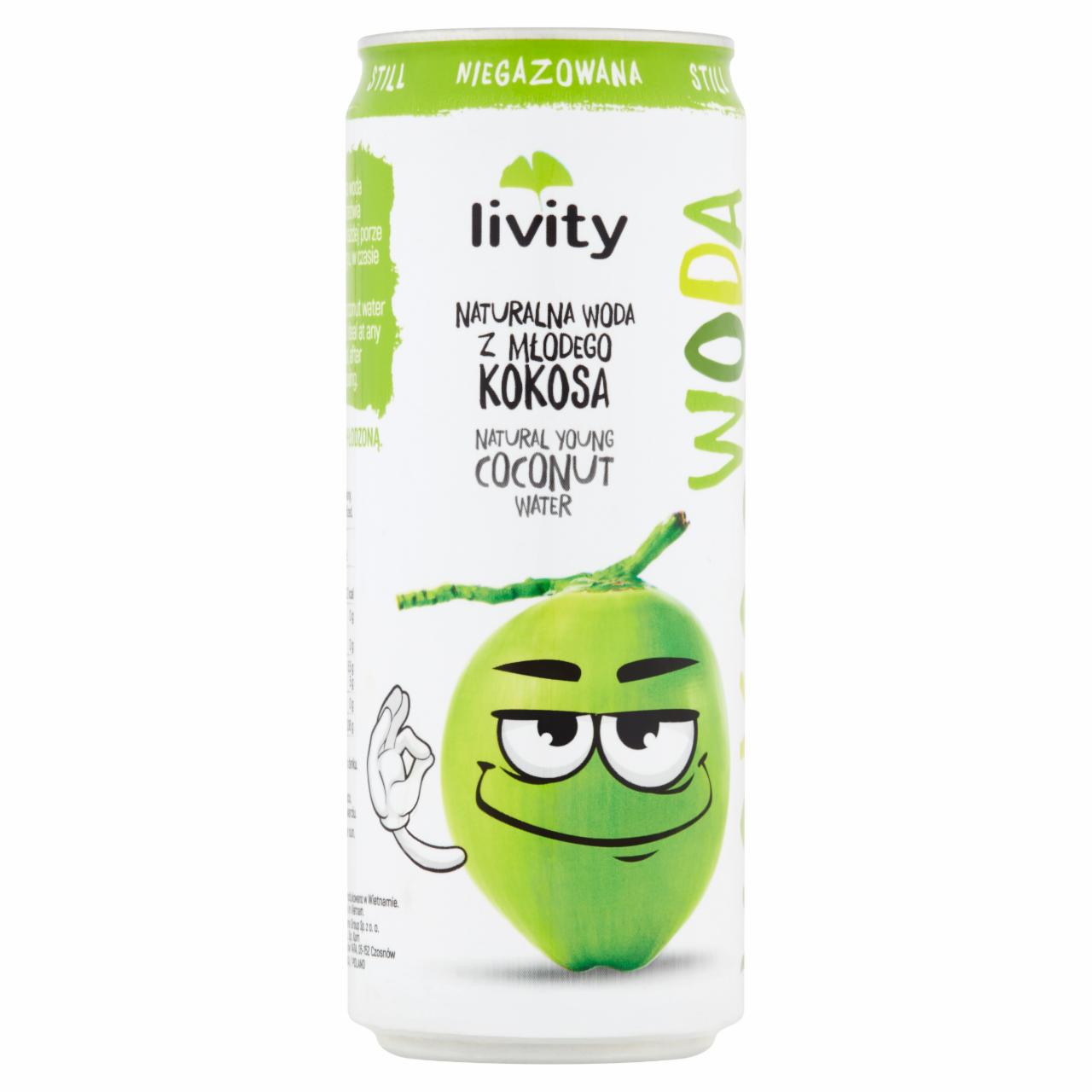 Zdjęcia - Livity Woda kokosowa niegazowana 320 ml