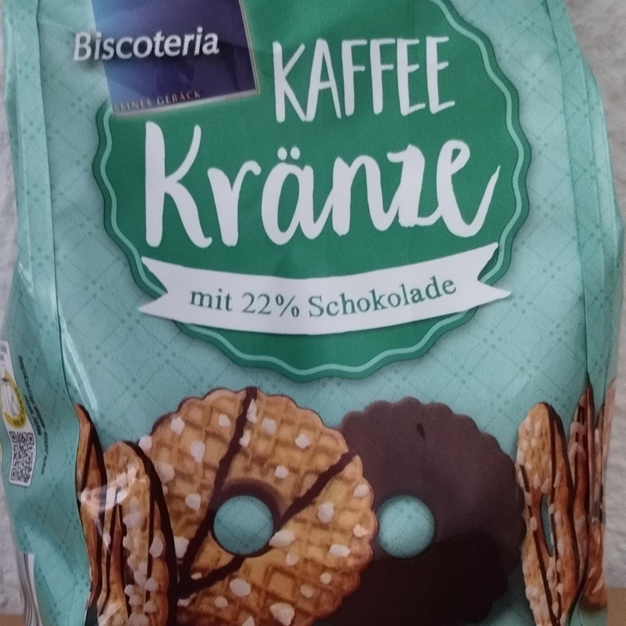Zdjęcia - Kaffee Kränze mit 22% Schokolade Biscoteria