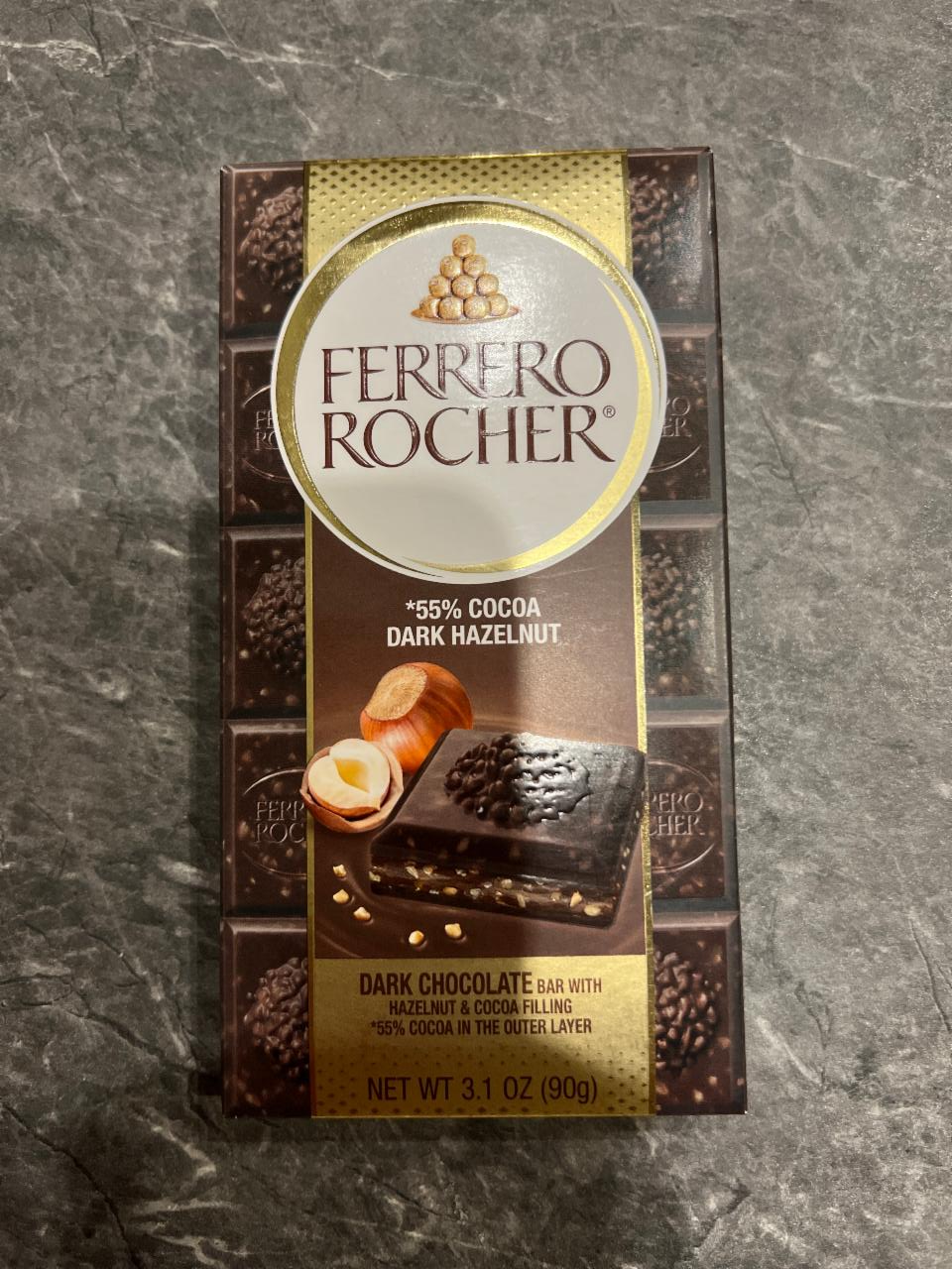 Zdjęcia - Ferrero Rocher Czekolada mleczna nadziewana z orzechowym nadzieniem i kawałkami orzechów 92 g