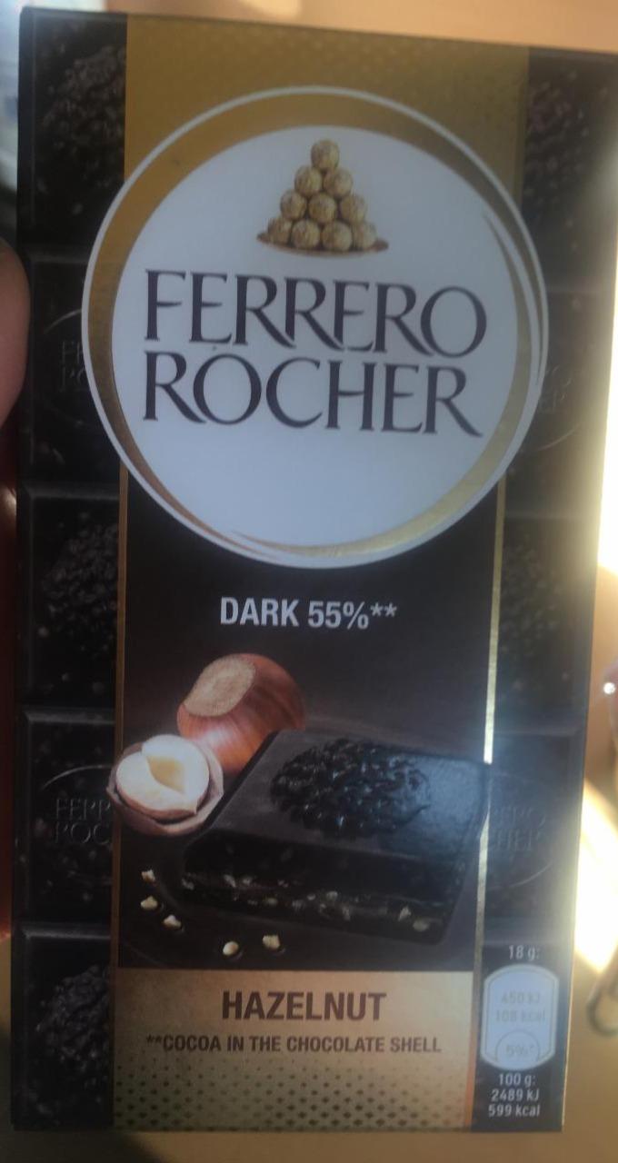 Zdjęcia - Ferrero Rocher Czekolada mleczna nadziewana z orzechowym nadzieniem i kawałkami orzechów 92 g