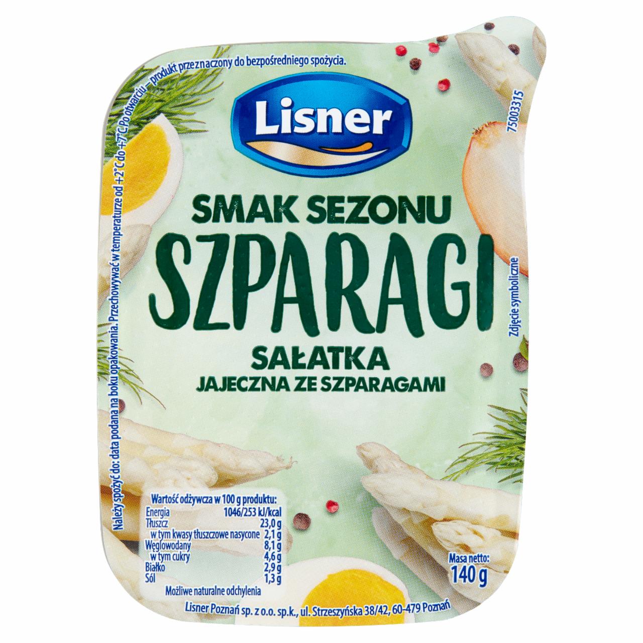 Zdjęcia - Lisner Smak Sezonu Sałatka jajeczna ze szparagami 140 g