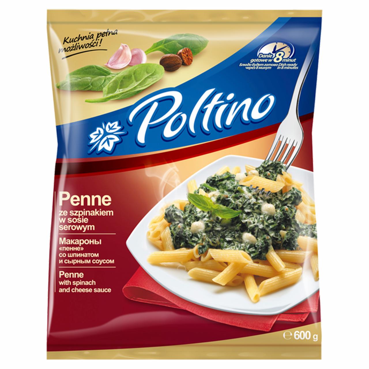 Zdjęcia - Poltino Penne ze szpinakiem w sosie serowym 600 g