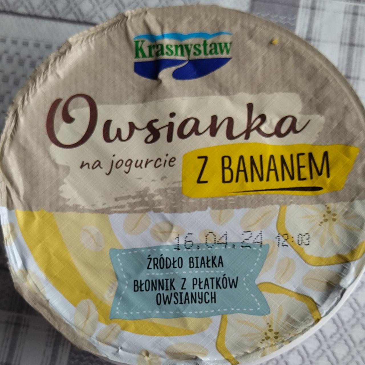 Zdjęcia - Owsianka na jogurcie z bananem Krasnystaw