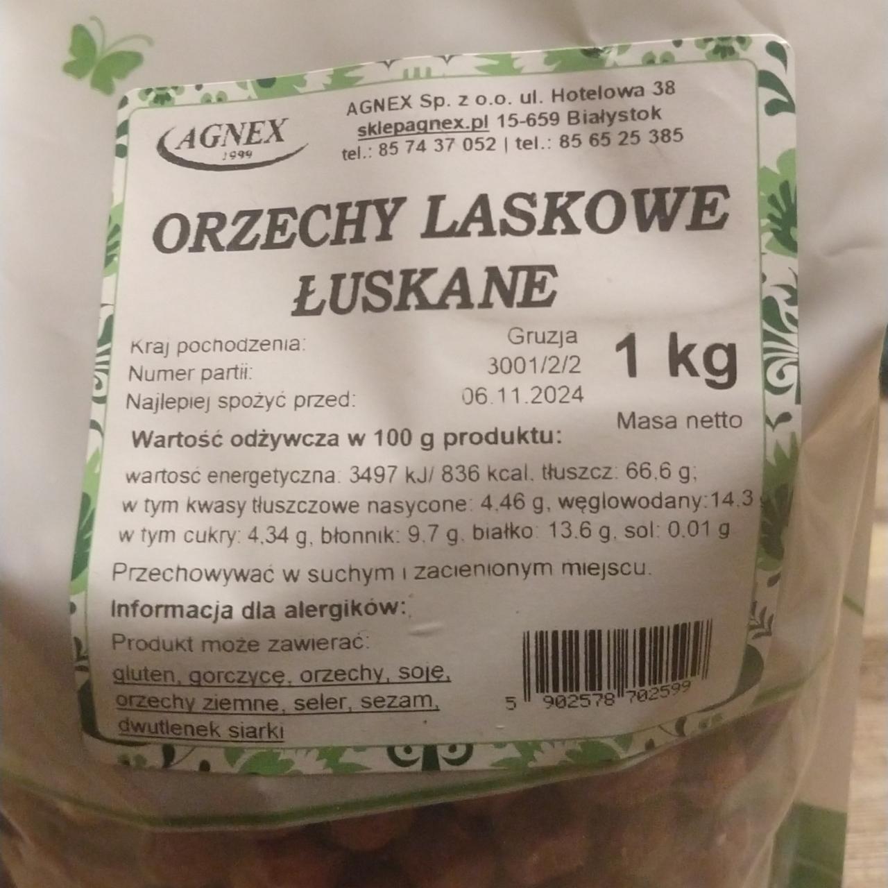 Zdjęcia - Orzechy laskowe łuskane Agnex