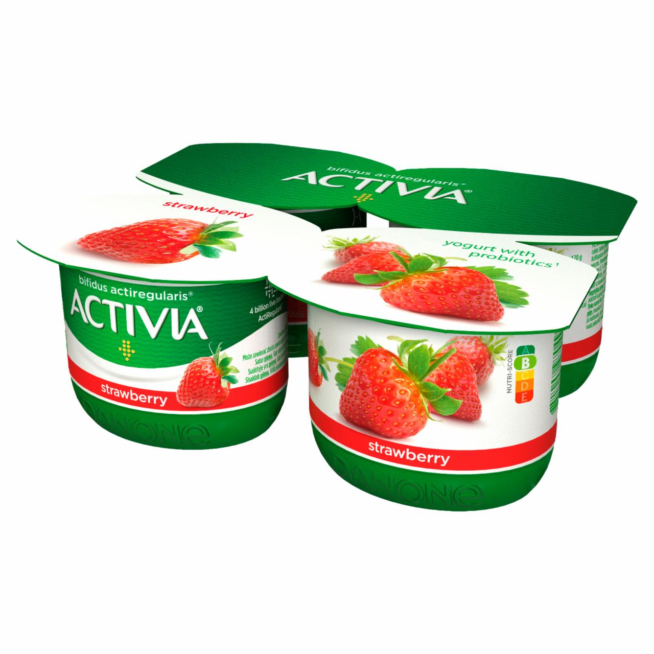 Zdjęcia - Activia Jogurt truskawkowy 480 g (4 x 120 g)