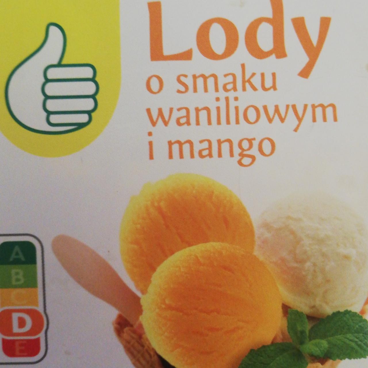 Zdjęcia - Lody o smaku waniliowym i mango Auchan