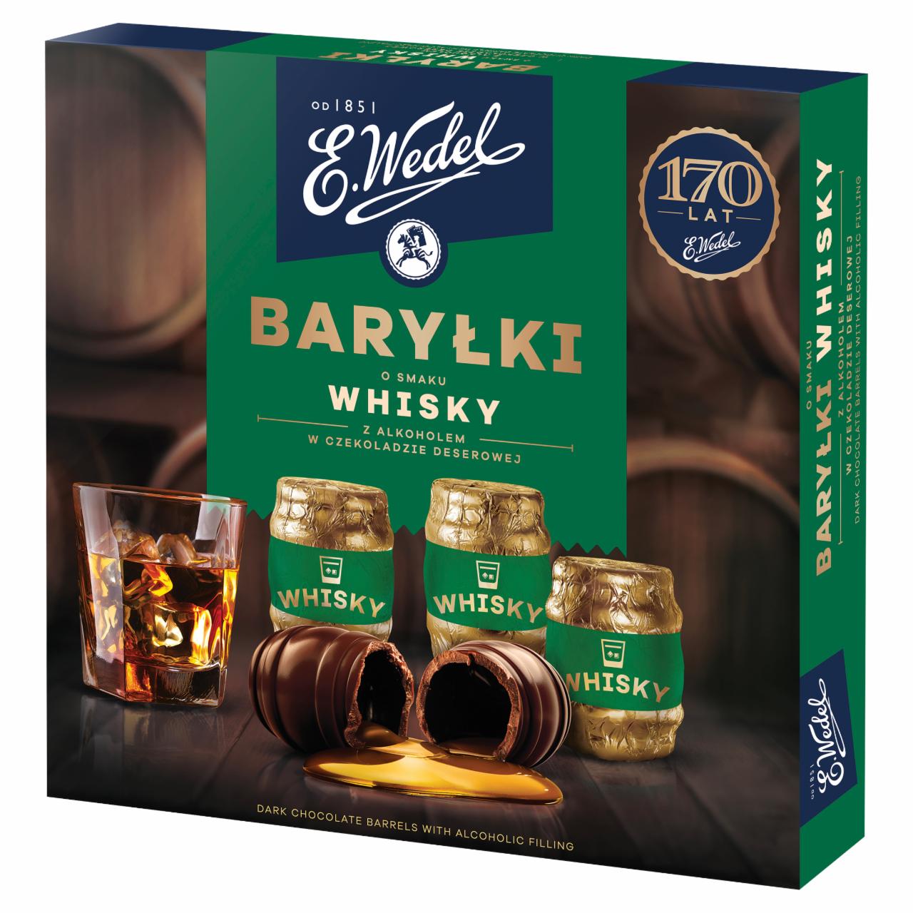Zdjęcia - E. Wedel Baryłki o smaku whisky z alkoholem w czekoladzie deserowej 200 g