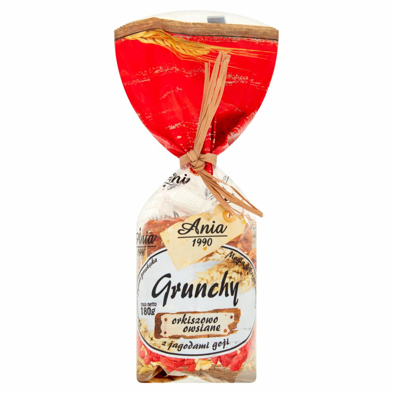 Zdjęcia - Ania Grunchy ciasteczka orkiszowo-owsiane z jagodami goji 180 g