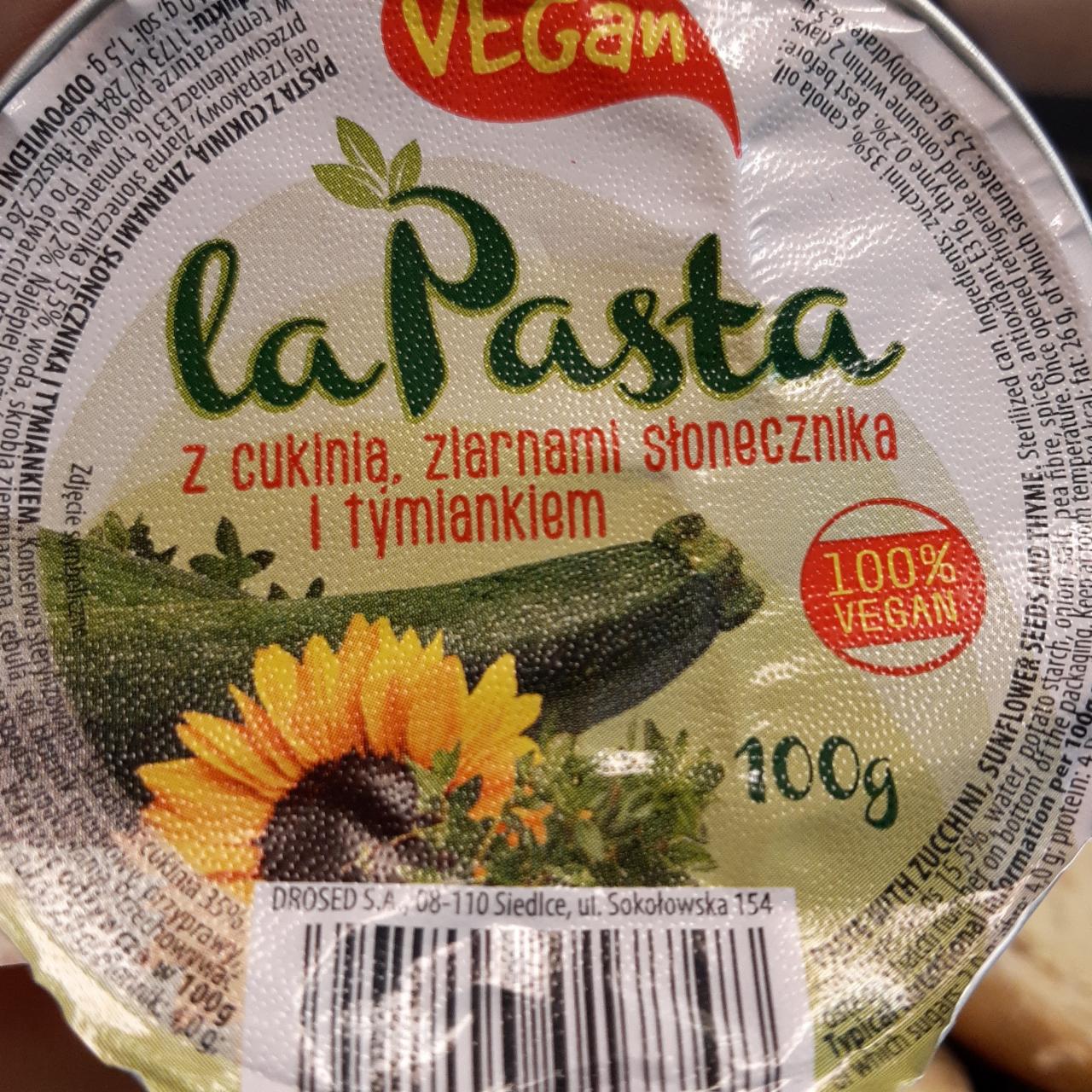 Zdjęcia - la Pasta z cukinią ziarnem słonecznika i tymiankiem Vegan