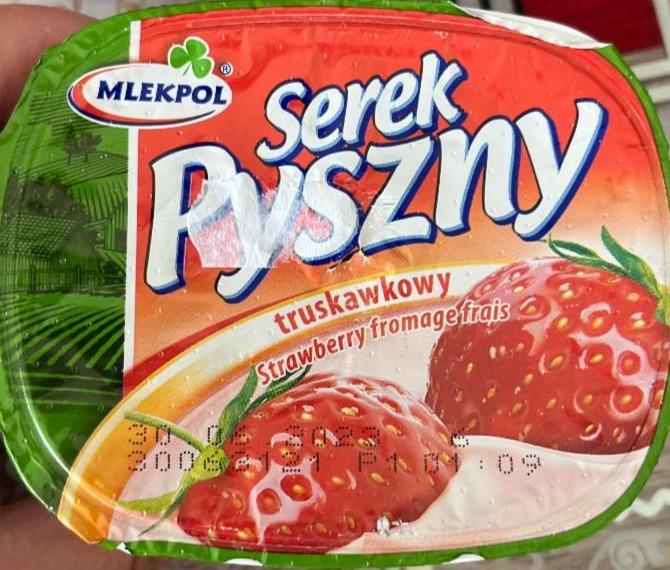 Zdjęcia - Mlekpol Pyszny Serek truskawkowy 140 g