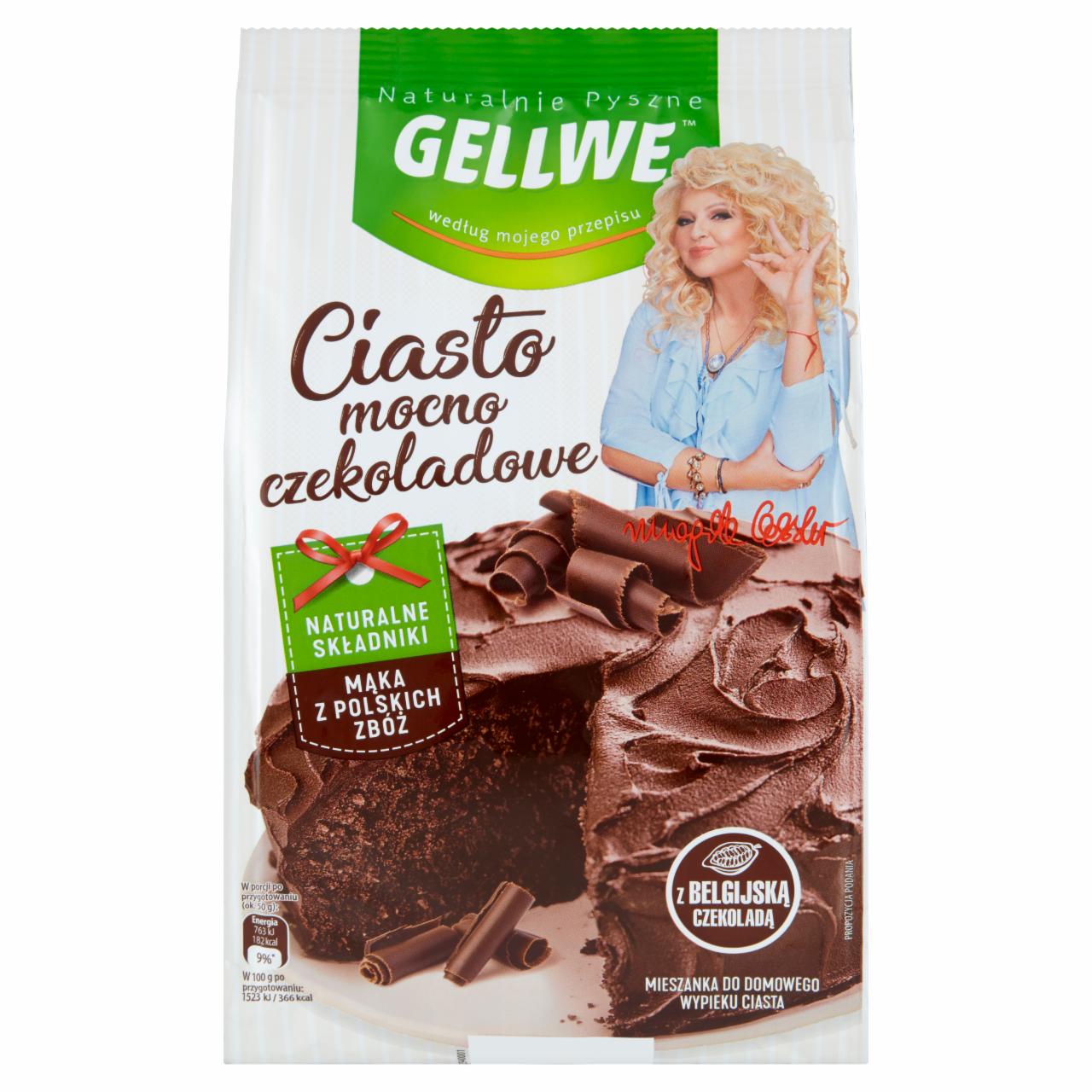 Zdjęcia - Gellwe Naturalnie Pyszne Ciasto mocno czekoladowe mieszanka do wypieku 430 g