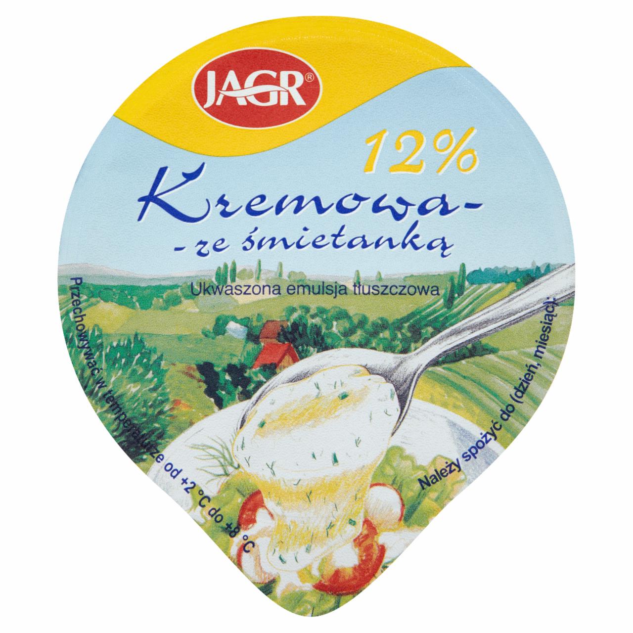 Zdjęcia - Jagr Kremowa ze śmietanką 12% Ukwaszona emulsja tłuszczowa 200 g